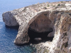 Vista de la impresionante Blue Grotto.