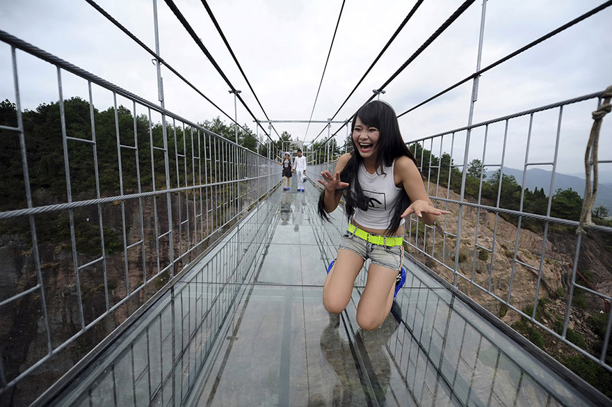 El puente de cristal más alto del mundo.